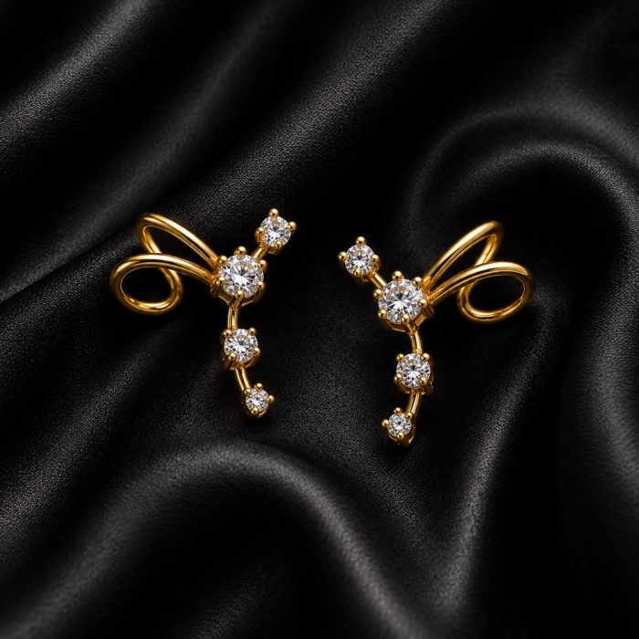 Crystal Ear Cuff with Loop Design
